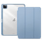 For iPad Pro 12.9 2022/2021/2020 ZGA Tri-Fold Voltage Smart Leather Tablet Case(Ice Blue)
