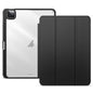 For iPad Pro 12.9 2022/2021/2020 ZGA Tri-Fold Voltage Smart Leather Tablet Case(Black)