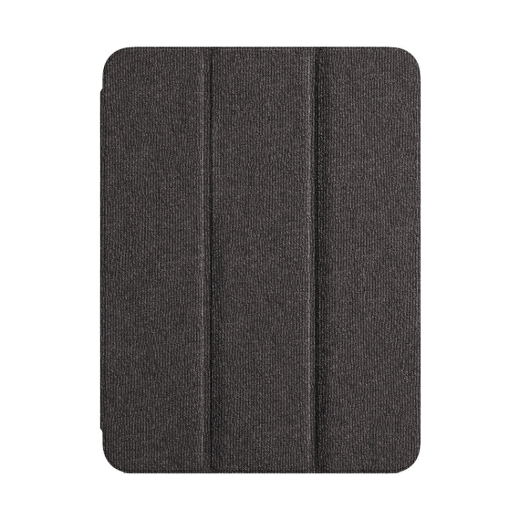 For iPad Pro 12.9 2022/2021/2020 ZGA Tri-Fold Voltage Smart Leather Tablet Case(Grey)