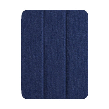 For iPad Pro 11 2022 / 2021 / 2020 ZGA Tri-Fold Voltage Smart Leather Tablet Case(Blue)