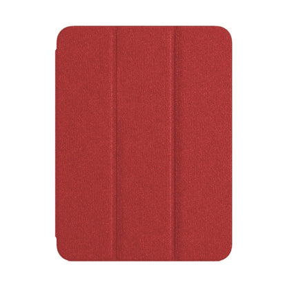 For iPad 10.2 2021/2020/2019 ZGA Tri-Fold Voltage Smart Leather Tablet Case(Red)