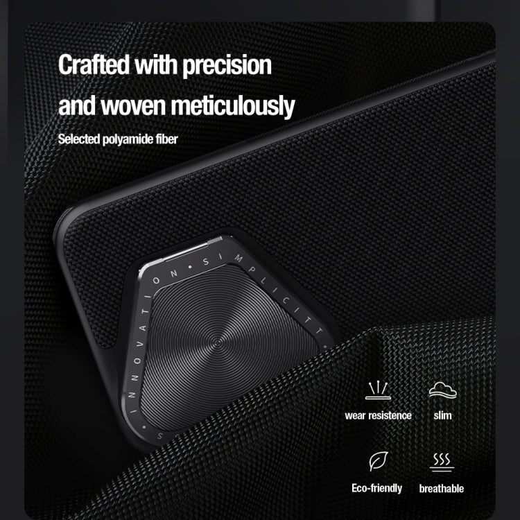 Pour Huawei Pura 70 Pro/70 Pro+ Étui de Téléphone en Nylon NILLKIN Textured Prop avec Support de Protection d'Objectif (Noir)