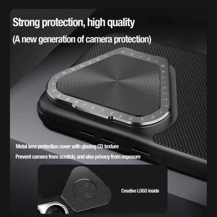 Pour Huawei Pura 70 Pro/70 Pro+ Étui de Téléphone en Nylon NILLKIN Textured Prop avec Support de Protection d'Objectif (Noir)