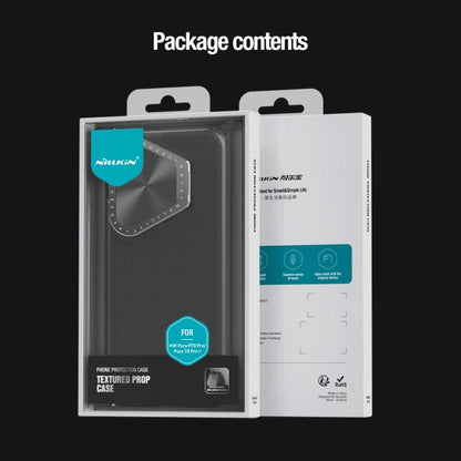 Pour Huawei Pura 70 Pro/70 Pro+ Étui de Téléphone en Nylon NILLKIN Textured Prop avec Support de Protection d'Objectif (Noir)