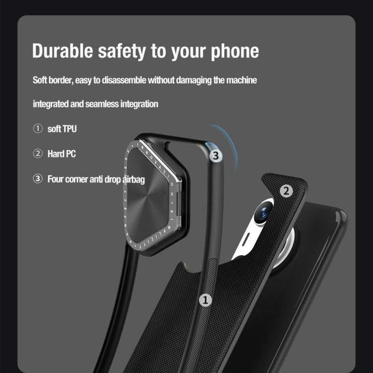 For Huawei Pura 70 Pro/70 Pro+ NILLKIN Textured Prop Magnetic Lens Protection Holder Nylon Phone Case(Black)