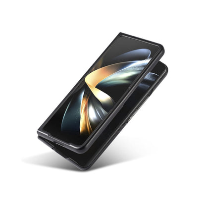 For Samsung Galaxy Z Fold6 5G LC.IMEEKE 3 in 1 Carbon Fiber Texture Shockproof Phone Case(Black)