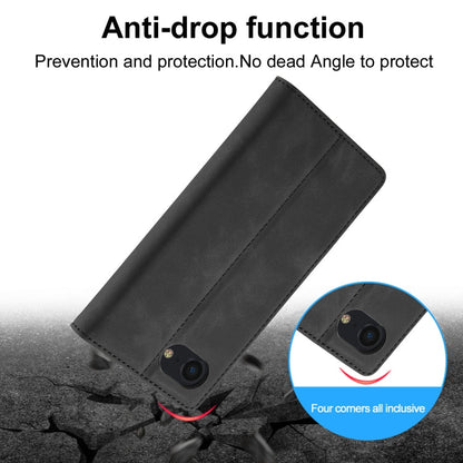 For iPhone 17e / 16e LC.IMEEKE Strong Magnetism Microfiber Leather Phone Case(Black)