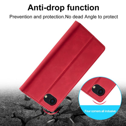 For iPhone 17e / 16e LC.IMEEKE Strong Magnetism Microfiber Leather Phone Case(Red)