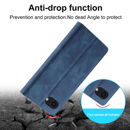 For iPhone 17e / 16e LC.IMEEKE Strong Magnetism Microfiber Leather Phone Case(Blue)