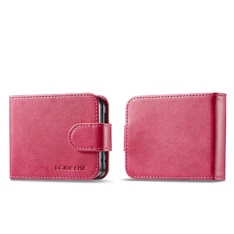 For Samsung Galaxy Z Flip6 / Flip7 FE LC.IMEEKE Calf Texture Leather Phone Case(Red)