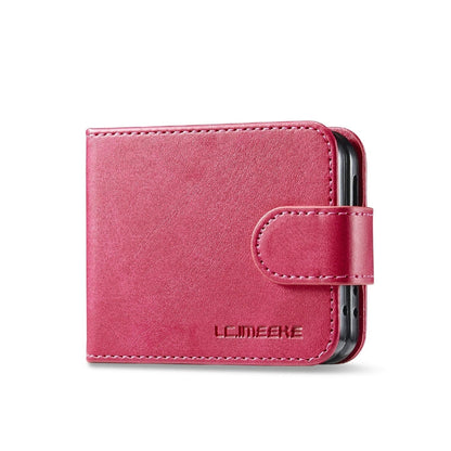For Samsung Galaxy Z Flip6 / Flip7 FE LC.IMEEKE Calf Texture Leather Phone Case(Red)