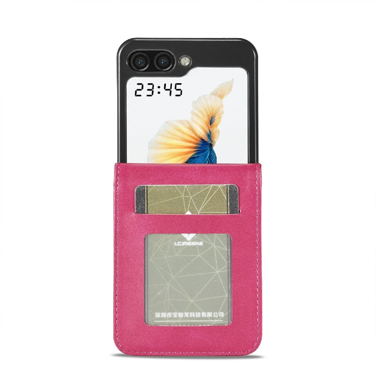 For Samsung Galaxy Z Flip6 / Flip7 FE LC.IMEEKE Calf Texture Leather Phone Case(Red)