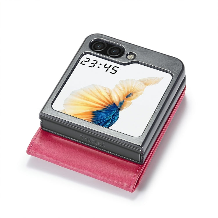 For Samsung Galaxy Z Flip6 / Flip7 FE LC.IMEEKE Calf Texture Leather Phone Case(Red)