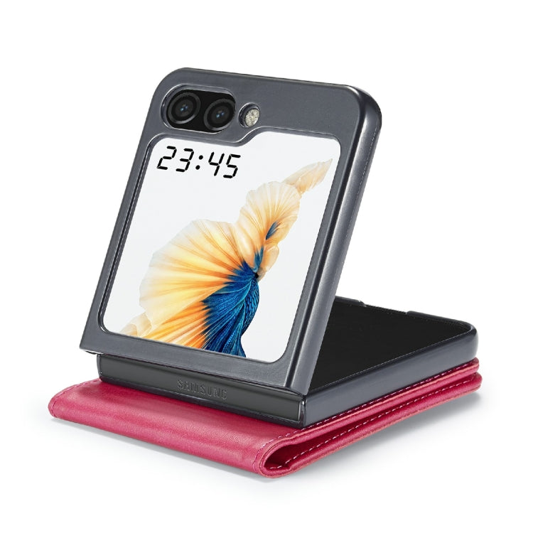 For Samsung Galaxy Z Flip6 / Flip7 FE LC.IMEEKE Calf Texture Leather Phone Case(Red)