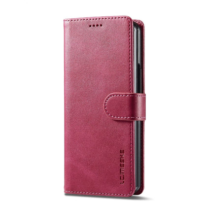 For Samsung Galaxy Z Fold6 5G LC.IMEEKE Calf Texture Leather Phone Case(Red)