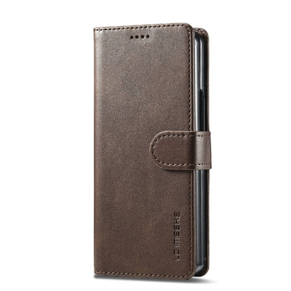 For Samsung Galaxy Z Fold6 5G LC.IMEEKE Calf Texture Leather Phone Case(Coffee)