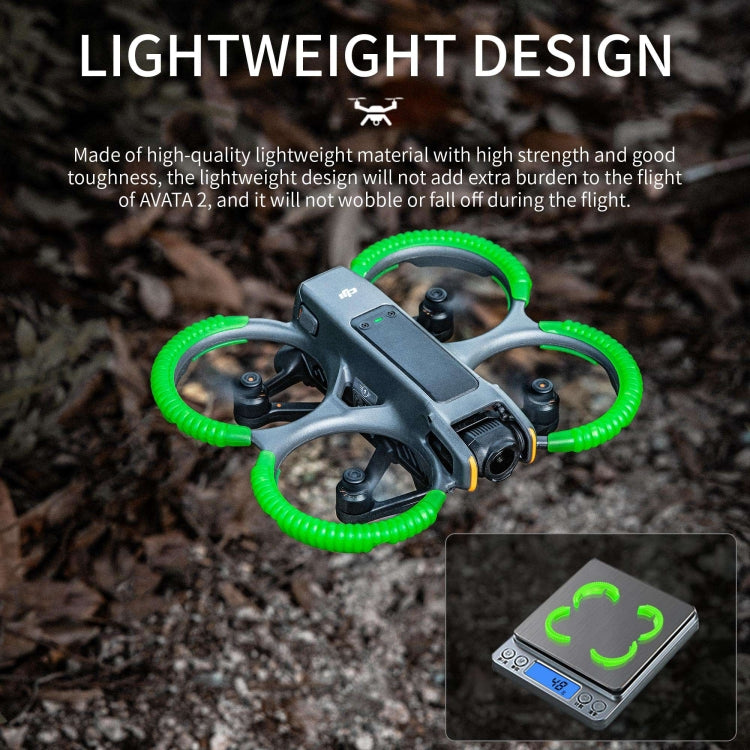 For DJI AVATA 2 STARTRC Propeller TPU Protective Guard Anti-collision Ring Cover(Fluorescent Orange)