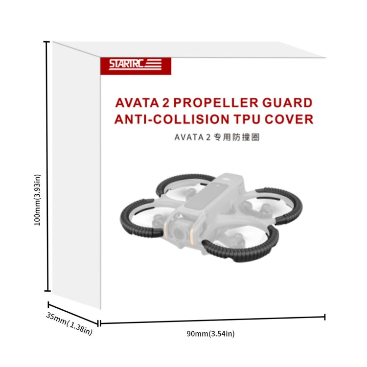 For DJI AVATA 2 STARTRC Propeller TPU Protective Guard Anti-collision Ring Cover(Fluorescent Orange)