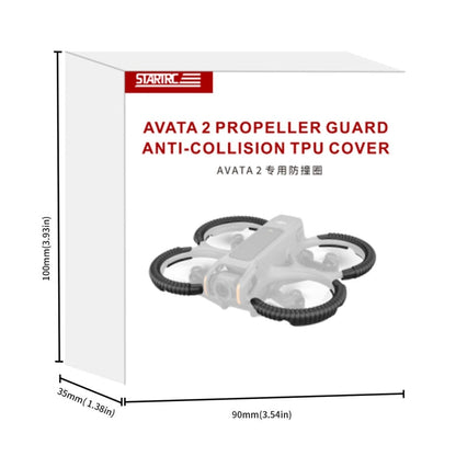 For DJI AVATA 2 STARTRC Propeller TPU Protective Guard Anti-collision Ring Cover(Fluorescent Orange)