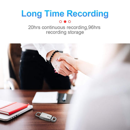 JNN S20 Zinc Alloy Keychain Voice Recorder, Memory:8GB(Black)