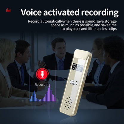 JNN Q7 Mini Portable Voice Recorder with OLED Screen, Memory:4GB(Gold)