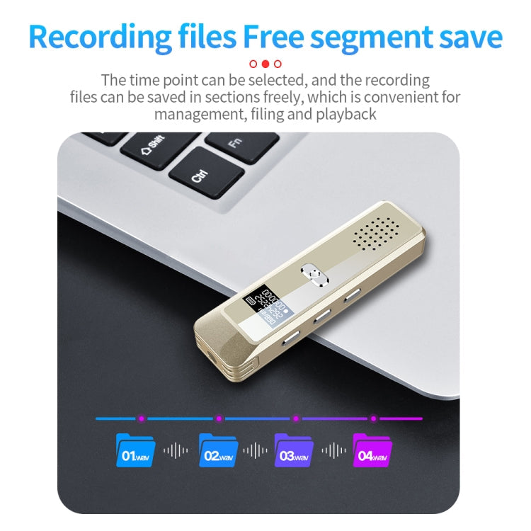 JNN Q7 Mini Portable Voice Recorder with OLED Screen, Memory:4GB(Gold)