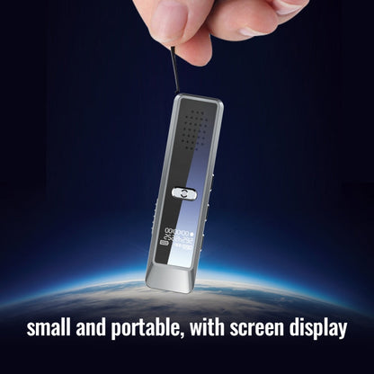 JNN Q7 Mini Portable Voice Recorder with OLED Screen, Memory:4GB(Metal Gray)