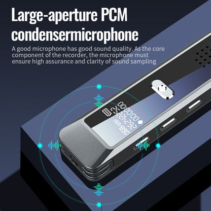JNN Q7 Mini Portable Voice Recorder with OLED Screen, Memory:8GB(Metal Gray)
