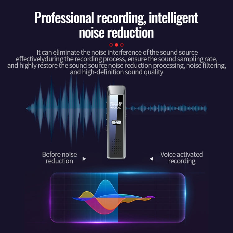 JNN Q7 Mini Portable Voice Recorder with OLED Screen, Memory:8GB(Metal Gray)