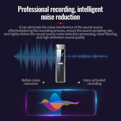JNN Q7 Mini Portable Voice Recorder with OLED Screen, Memory:8GB(Metal Gray)