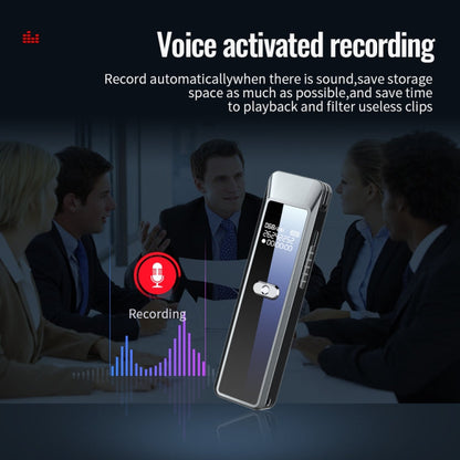 JNN Q7 Mini Portable Voice Recorder with OLED Screen, Memory:8GB(Metal Gray)