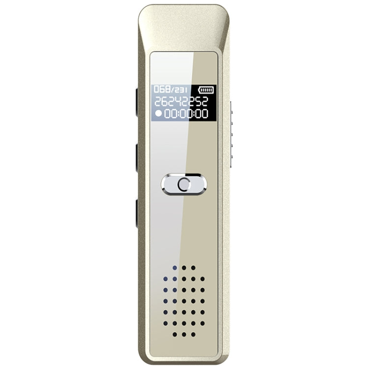 Mini enregistreur vocal portable JNN Q7 avec écran OLED, Mémoire : 16 Go (Doré)