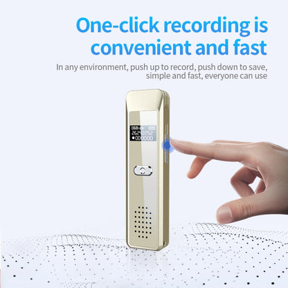 Mini enregistreur vocal portable JNN Q7 avec écran OLED, Mémoire : 16 Go (Doré)