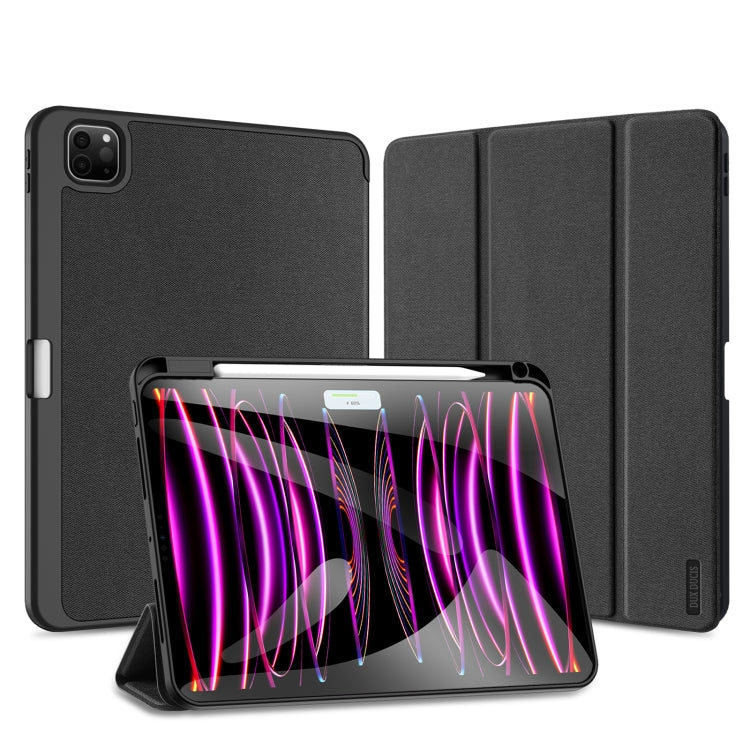 For iPad Pro 11 2025 / 2024 DUX DUCIS Domo Series Cloth Texture Magnetic Leather Tablet Case(Black)