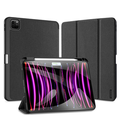 For iPad Pro 11 2025 / 2024 DUX DUCIS Domo Series Cloth Texture Magnetic Leather Tablet Case(Black)