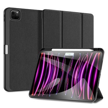 For iPad Pro 11 2025 / 2024 DUX DUCIS Domo Series Cloth Texture Magnetic Leather Tablet Case(Black)