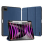 For iPad Pro 11 2025 / 2024 DUX DUCIS Domo Series Cloth Texture Magnetic Leather Tablet Case(Blue)