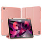 For iPad Air 13 2024 / 2025 / 2026 DUX DUCIS Domo Series Cloth Texture Magnetic Leather Tablet Case(Pink)