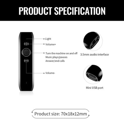 JNN L3 Bluetooth 4.2 Audio Receiver MP3 Player, Memory:16GB(Black)
