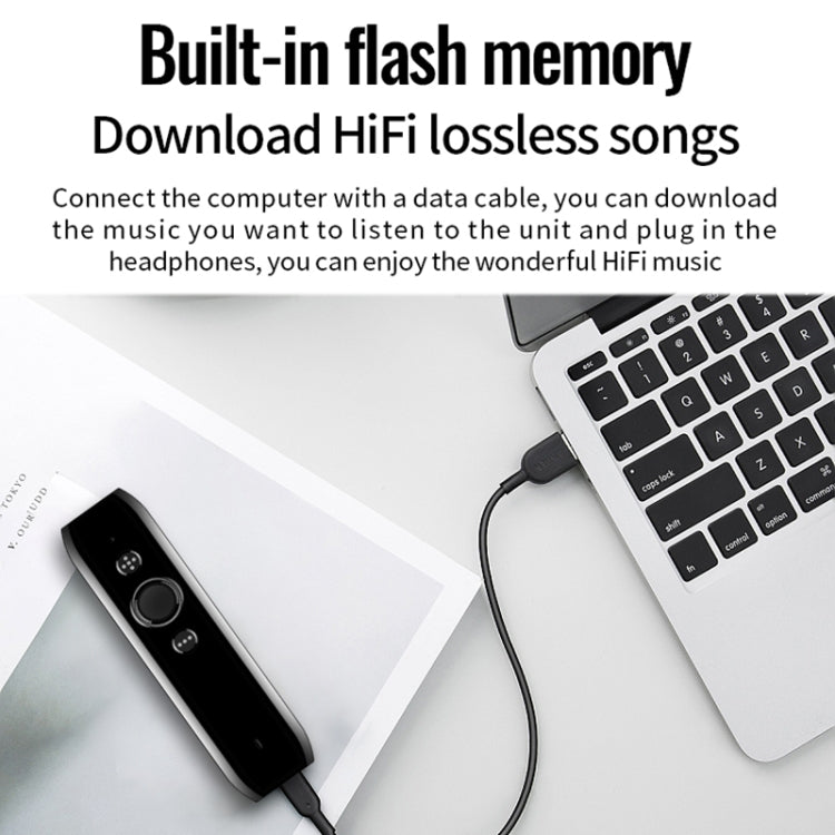 JNN L3 Bluetooth 4.2 Audio Receiver MP3 Player, Memory:16GB(Black)