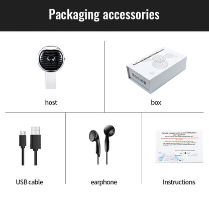 JNN S13 Zinc Alloy U-disk Voice Recorder, Memory:4GB(Silver)