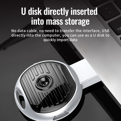 JNN S13 Zinc Alloy U-disk Voice Recorder, Memory:16GB(Silver)