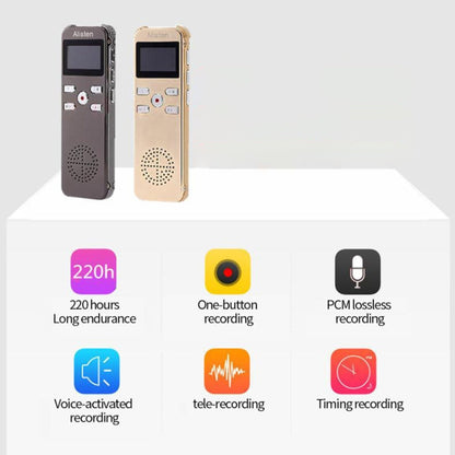 JNN X26 Mini Portable Voice Recorder with OLED Screen, Memory:8GB(Gold)
