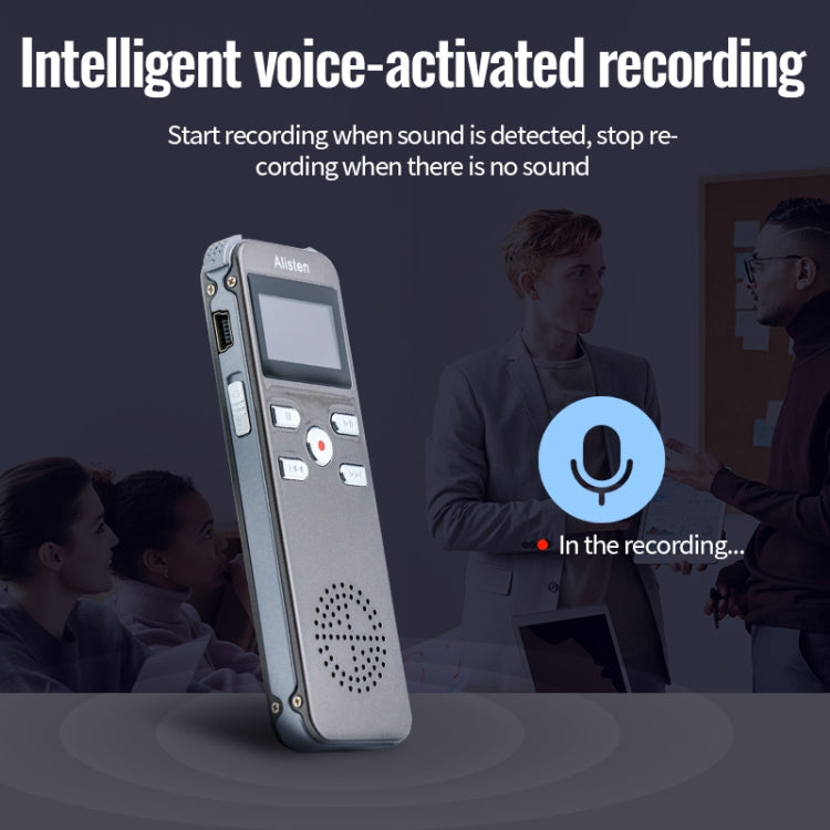 JNN X26 Mini Portable Voice Recorder with OLED Screen, Memory:8GB(Gold)