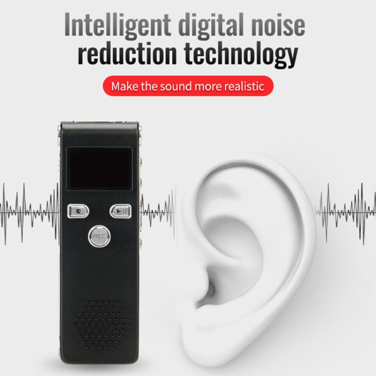 JNN X18 Mini Smart HD Noise Cancelling Voice Recorder, Memory:4GB(Black)