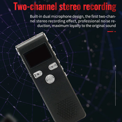 JNN X18 Mini Smart HD Noise Cancelling Voice Recorder, Memory:4GB(Black)