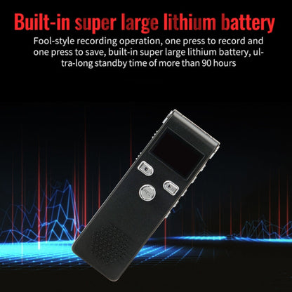 JNN X18 Mini Smart HD Noise Cancelling Voice Recorder, Memory:4GB(Black)