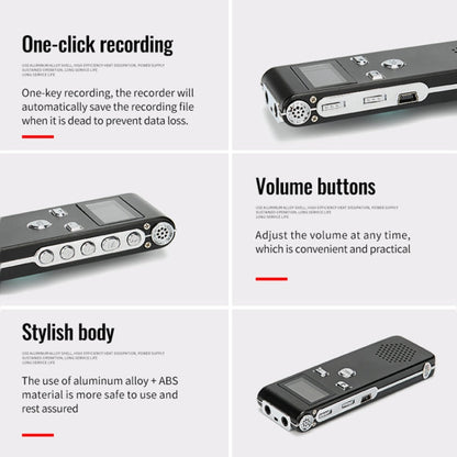 JNN X18 Mini Smart HD Noise Cancelling Voice Recorder, Memory:4GB(Black)