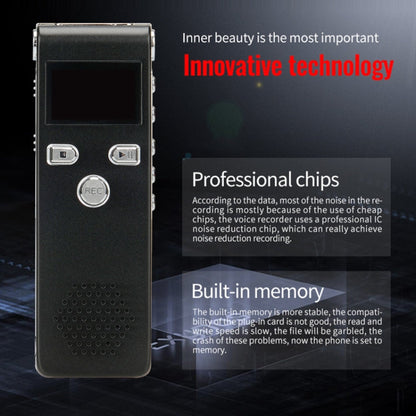 JNN X18 Mini Smart HD Noise Cancelling Voice Recorder, Memory:16GB(Black)