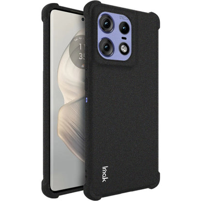 For Motorola Edge 50 Pro imak Shockproof Airbag TPU Phone Case(Matte Black)